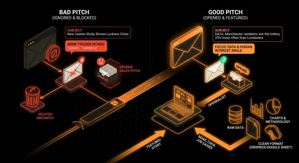 Digital PR for Gambling: How to Get Links from News Sites how to pitch journalists (without getting blocked)